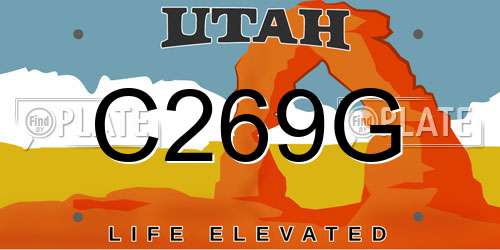 C269G Utah License Plate