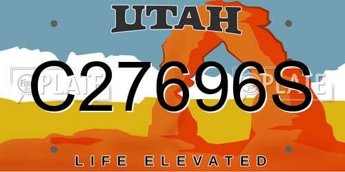 C27696S Utah License Plate