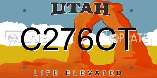 C276CT Utah License Plate
