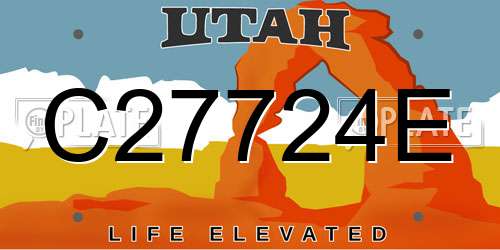 C27724E Utah License Plate