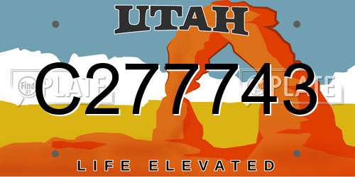 C277743 Utah License Plate