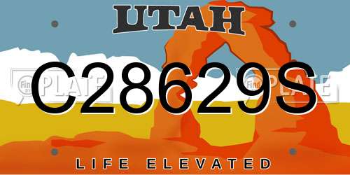 C28629S Utah License Plate