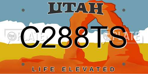 C288TS Utah License Plate