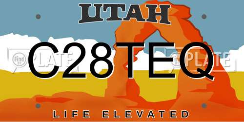 C28TEQ Utah License Plate