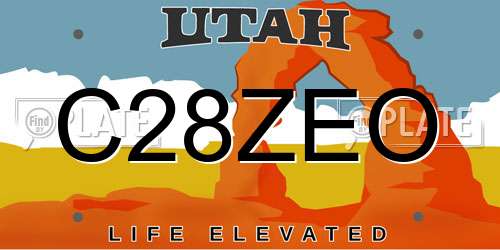 C28ZEO Utah License Plate