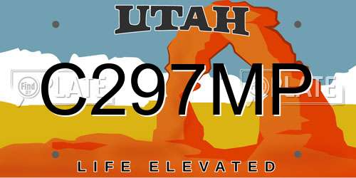 C297MP Utah License Plate