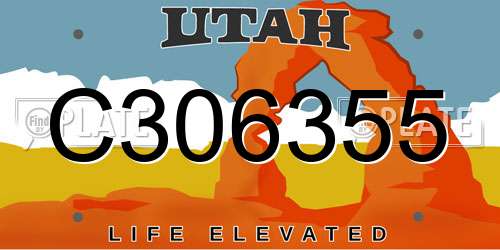 C306355 Utah License Plate