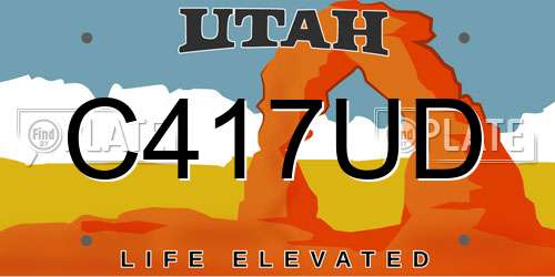 C417UD Utah License Plate