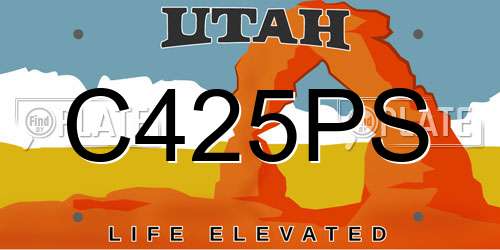 C425PS Utah License Plate