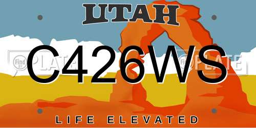 C426WS Utah License Plate