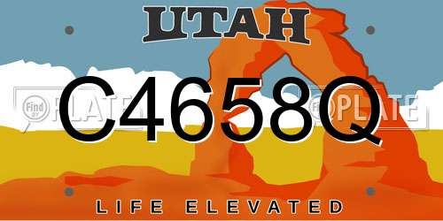 C4658Q Utah License Plate