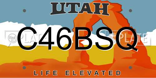 C46BSQ Utah License Plate