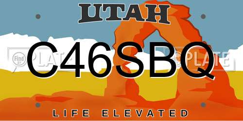 C46SBQ Utah License Plate