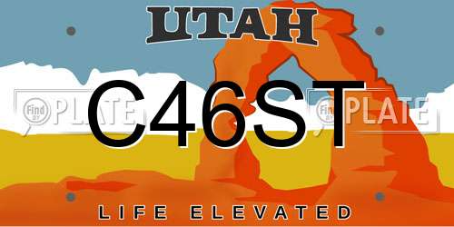 C46ST Utah License Plate
