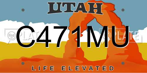 C471MU Utah License Plate