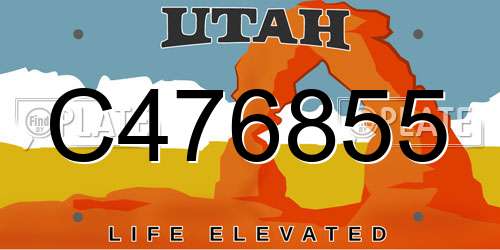 C476855 Utah License Plate