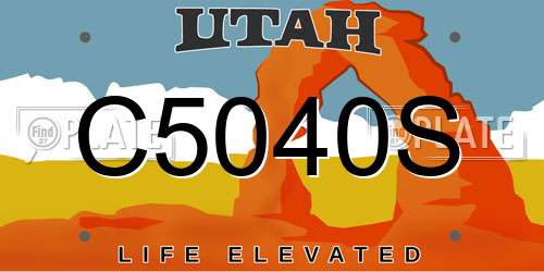 C5040S Utah License Plate