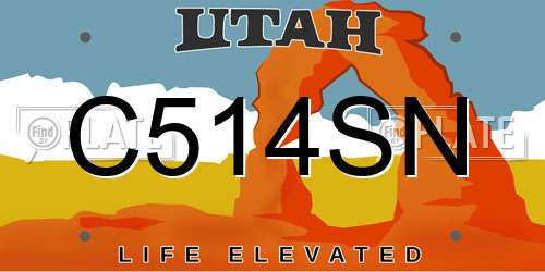 C514SN Utah License Plate