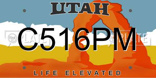 C516PM Utah License Plate