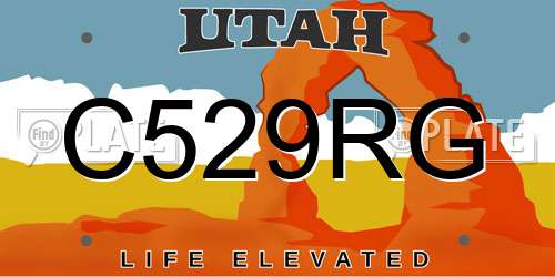 C529RG Utah License Plate