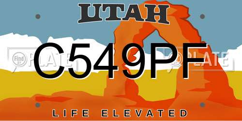 C549PF Utah License Plate