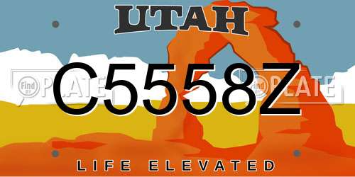 C5558Z Utah License Plate
