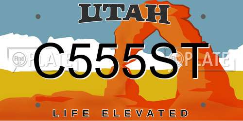 C555ST Utah License Plate