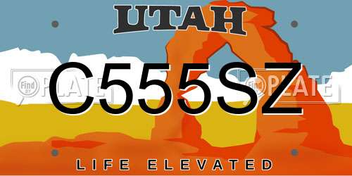 C555SZ Utah License Plate