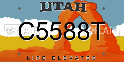 C5588T Utah License Plate