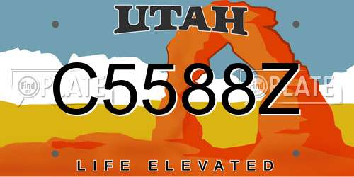 C5588Z Utah License Plate
