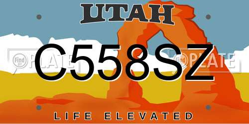 C558SZ Utah License Plate