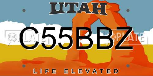 C55BBZ Utah License Plate