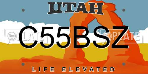 C55BSZ Utah License Plate