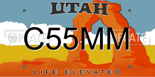C55MM Utah License Plate