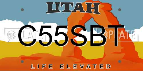 C55SBT Utah License Plate