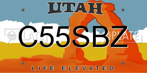 C55SBZ Utah License Plate