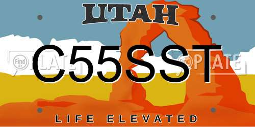 C55SST Utah License Plate