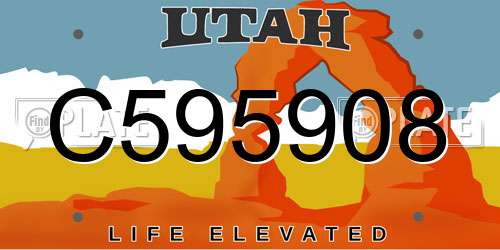 C595908 Utah License Plate