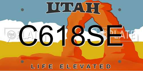 C618SE Utah License Plate