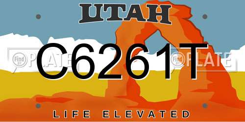 C6261T Utah License Plate