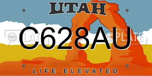 C628AU Utah License Plate