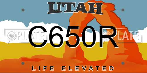 C650R Utah License Plate