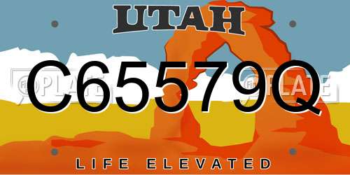 C65579Q Utah License Plate