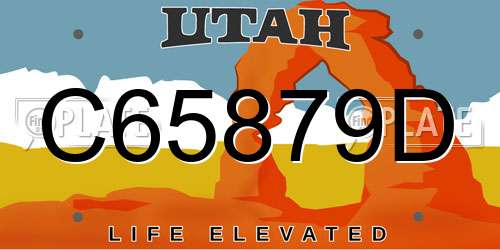 C65879D Utah License Plate