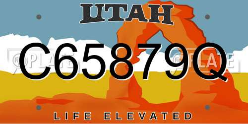 C65879Q Utah License Plate