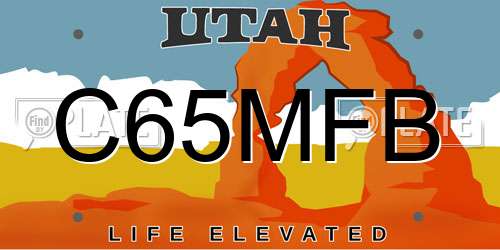 C65MFB Utah License Plate