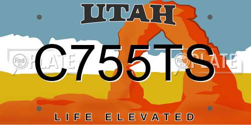 C755TS Utah License Plate
