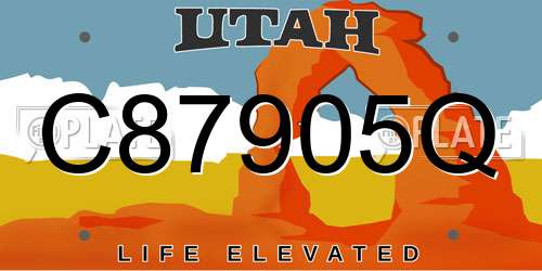 C87905Q Utah License Plate