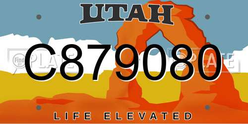 C879080 Utah License Plate