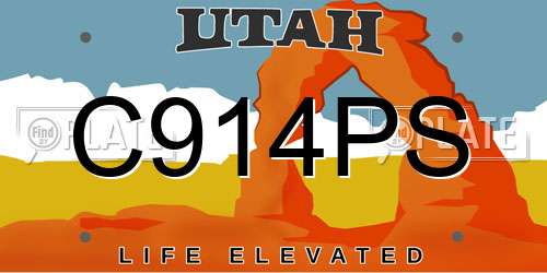 C914PS Utah License Plate